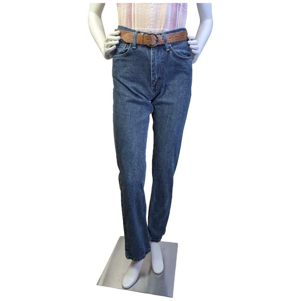 Vintage Wrangler High Rise Straight Leg Western Jeans | Medium Wash | 28x32